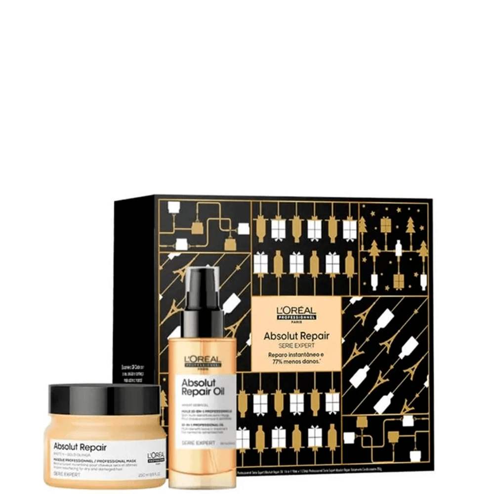 Kit L'Oréal Máscara + Óleo Absolut Repair