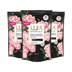 Kit 3 Sabonete Liquido Lux Refil Rosas Francesas 200ml