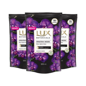 Kit 3 Sabonete Liquido Lux Refil Orquídea Negra 200ml