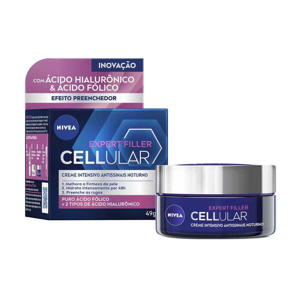 Creme Facial Nivea Antissinais Cellular Filler Noite 49g