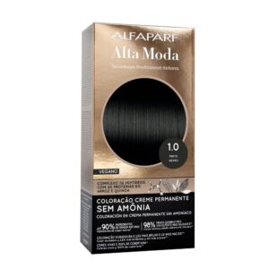 Coloração Creme Permanente Tint Altamoda S/Amônia 1.0 Preto