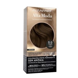 Coloração Creme Permanente sem Amônia 5.0 Castanho Claro
