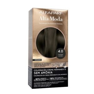 Coloração Creme Permanente sem Amônia Alfaparf Alta Moda 4.0 Castanho