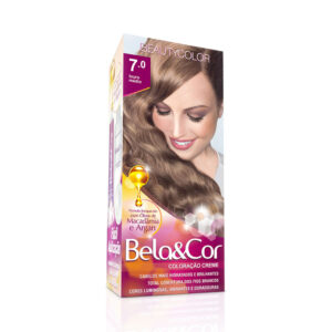 Coloração Creme Bela&Cor 7.0 Louro Médi