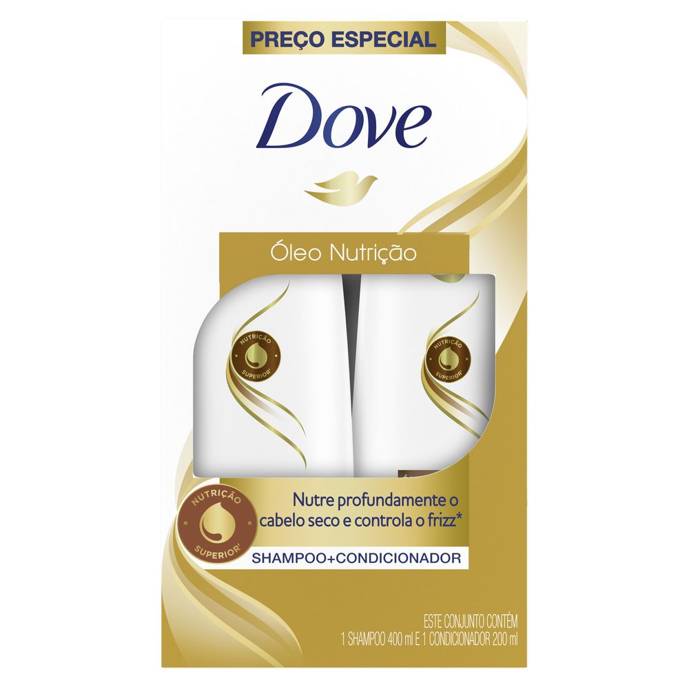 Shampoo + Condicionador Dove Óleo Nutrição 400 ml + 200 ml