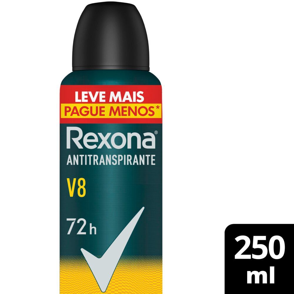 Desodorante Antitranspirante Aerosol Rexona Men V8 250 ml