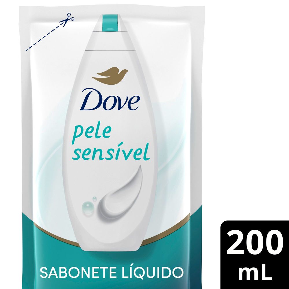 Sabonete Liquido Dove Pele Sensível 200 ml Refil