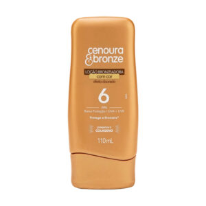 Loção Bronzeadora com Cor FPS 6 Cenoura e Bronze 110ml