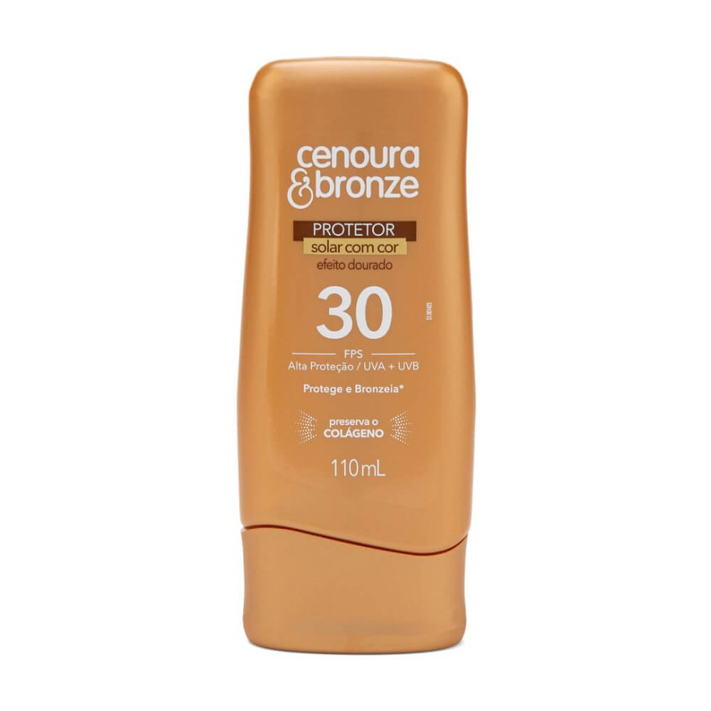 Protetor Solar com Cor Cenoura e Bronze FPS 30 110ml
