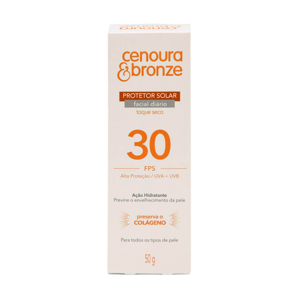 Protetor Solar Facial Cenoura E Bronze FPS 30 50g