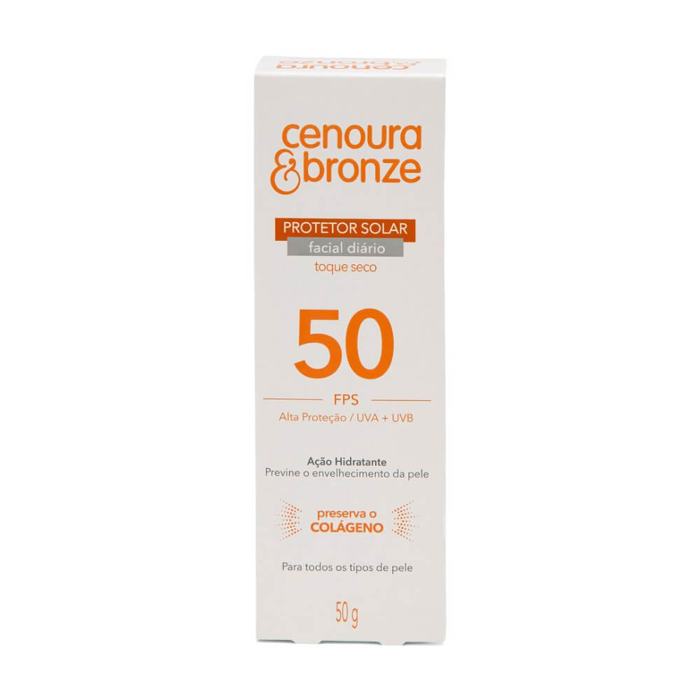 Protetor Solar Facial Cenoura & Bronze FPS 50 50g