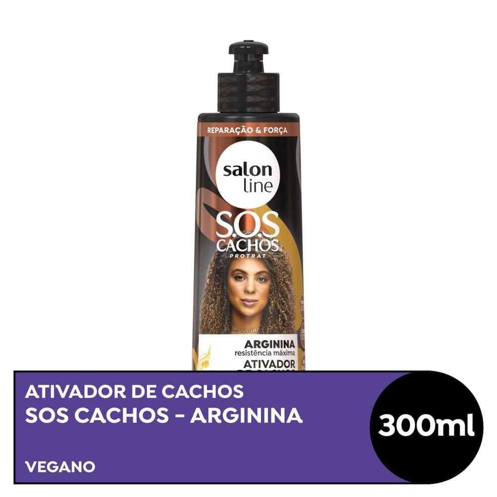 Ativador de Cachos Capilar Salon Line SOS Arginina Reconstrução 300ml