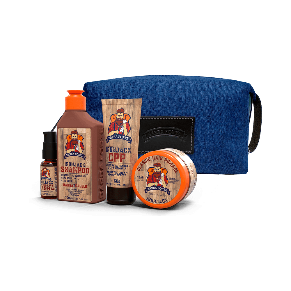 Kit Viagem Barba Forte Ironjack