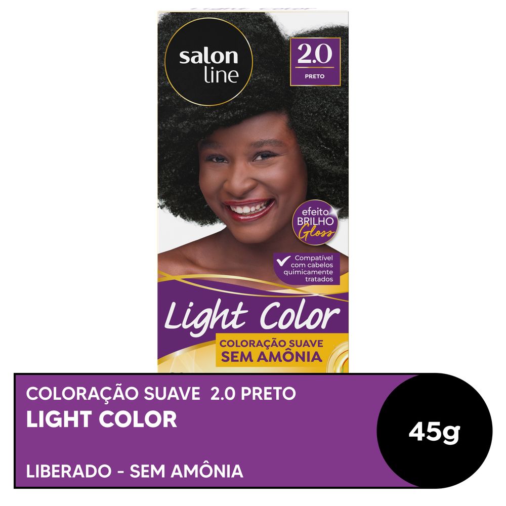 Coloração Salon Line Light Color Profissional 2.0 Preto