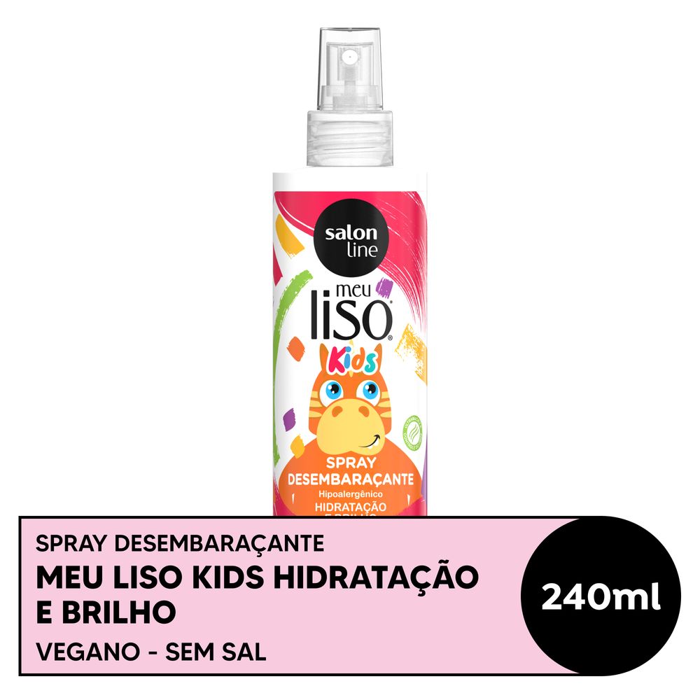 Spray Meu Liso Kids Desembaraçante Hidratação e Brilho Salon Line 240ml
