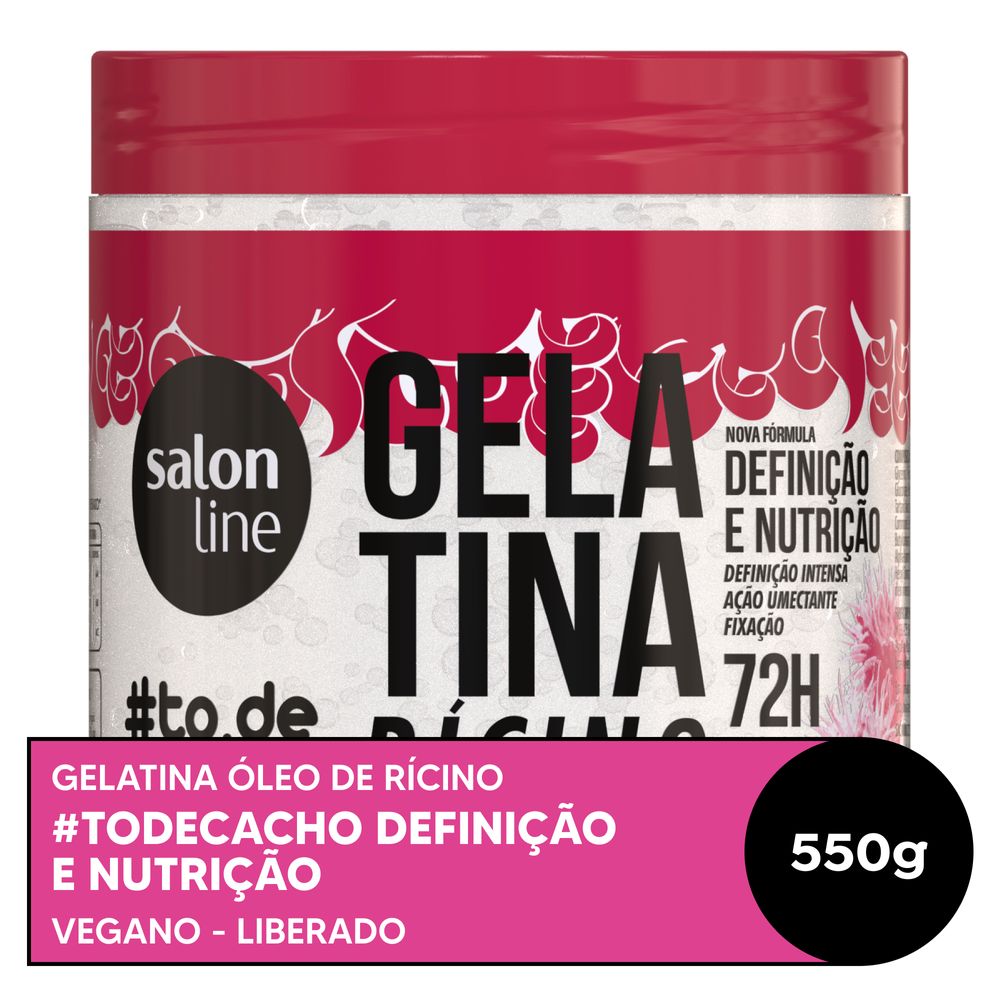 Gelatina Capilar Salon Line #todecacho Óleo de Rícino 550g