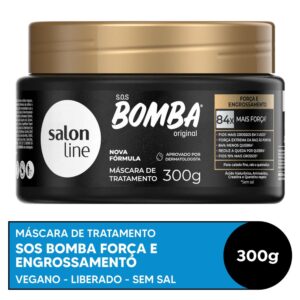 Máscara Salon Line SOS Bomba Força e Engrossamento 300g