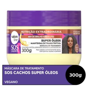 Máscara de Tratamento SOS Cachos Manteiga Extranutritiva Super Óleos Salon Line 300g