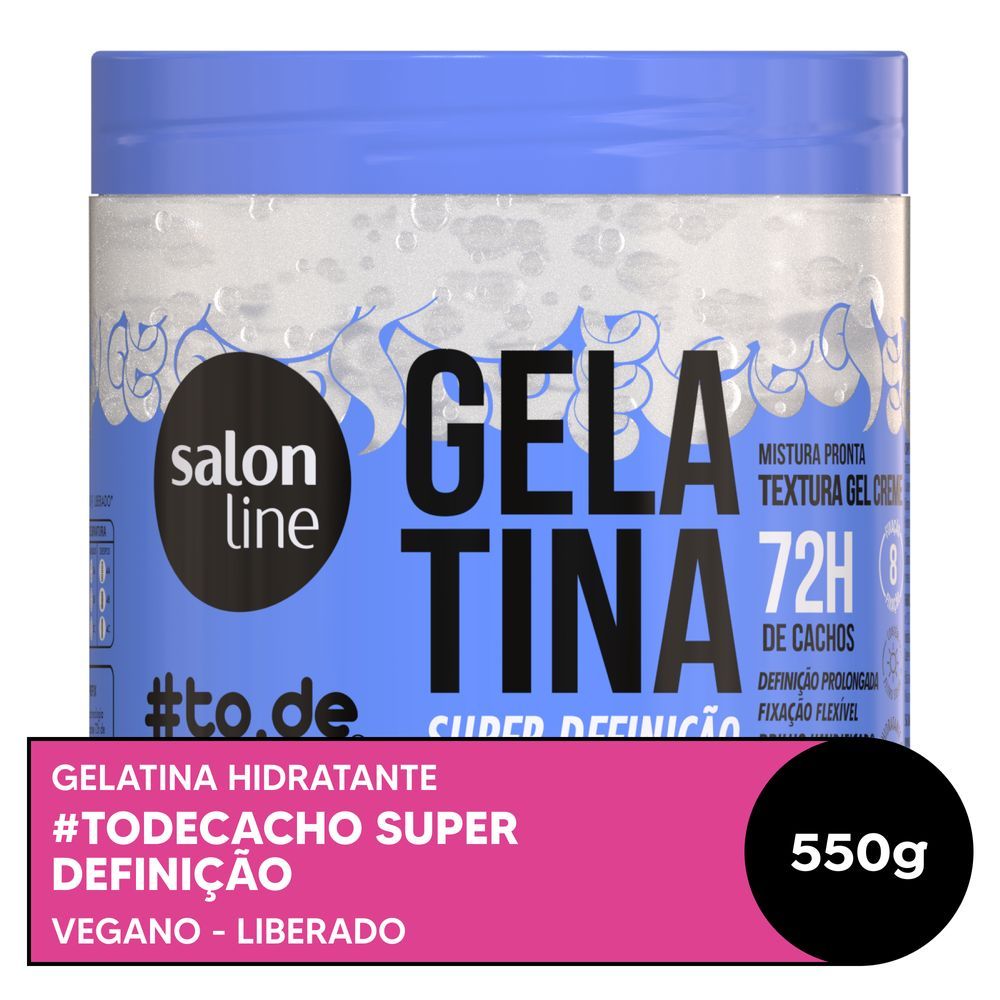Gelatina #todecacho Super Definição Hidratante Salon Line 550g