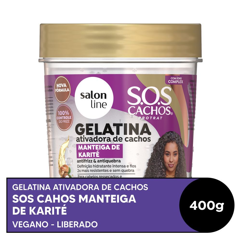 Gelatina Salon Line SOS Cachos Manteiga de Karité 400g