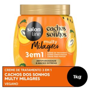 Creme de Tratamento Cachos dos Sonhos Multy Milagres Antiporosidade Salon Line 1kg