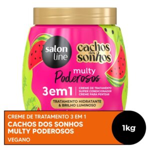 Creme de Tratamento Cachos dos Sonhos Multy Poderosos Ação Antifrizz Salon Line 1kg