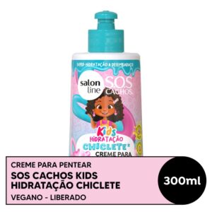 Creme para Pentear Salon Line Chiclete SOS Cachos Kids Hidratação 300ml
