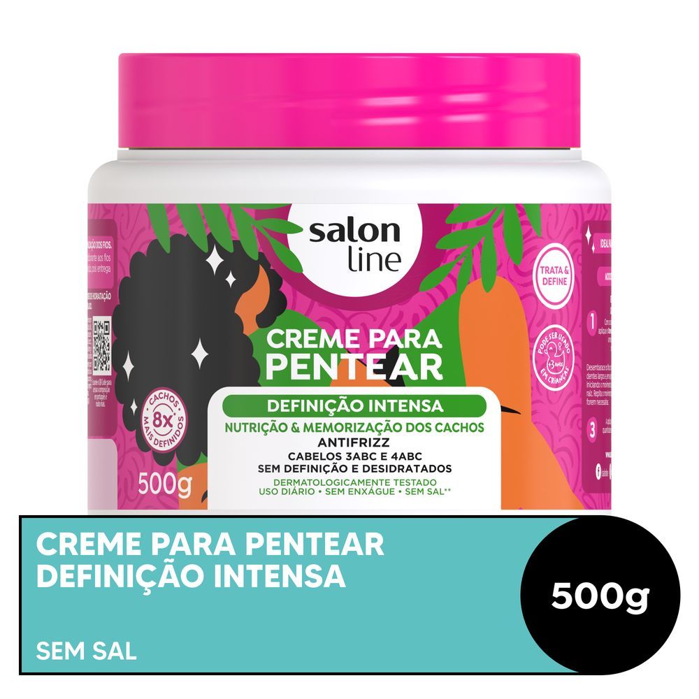 Creme Para Pentear Salon Line Definição Intensa 500g