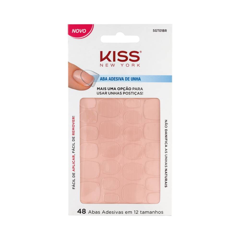 Aba Adesiva de Unha Kiss New York com 48 Unidades