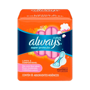 Absorvente Always Super Proteção Suave Com Abas - 8 Unidades