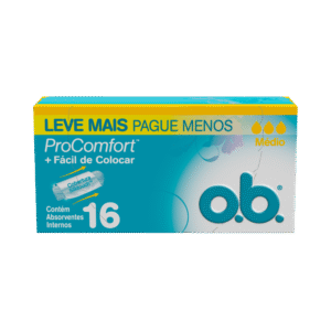 Absorvente Interno O.B ProComfort Médio 16 Unidades