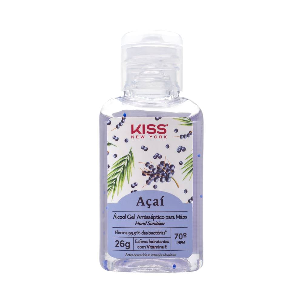 Álcool em Gel Kiss New York Açaí 26g