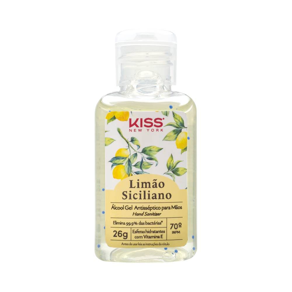 Álcool em Gel Kiss New York Limão Siciliano 26g