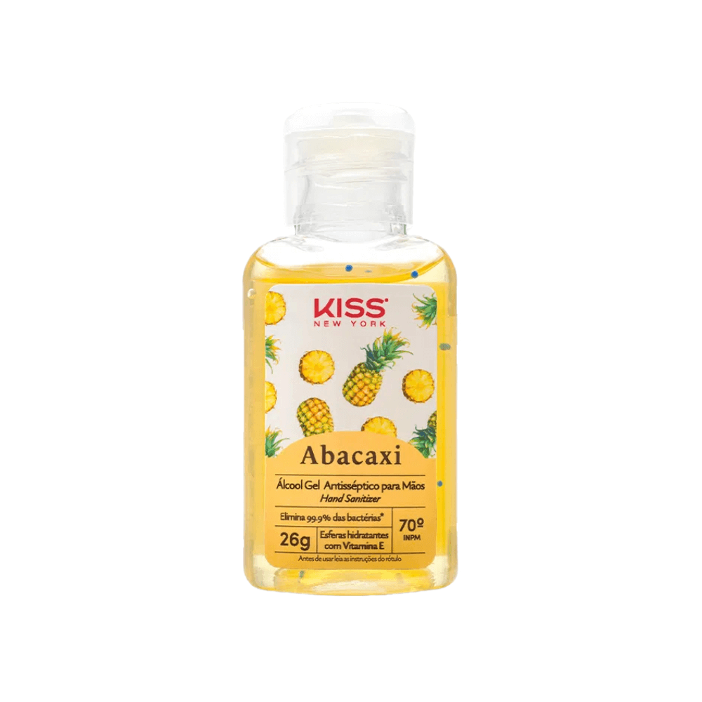 Álcool em Gel Kiss New York Abacaxi 26g