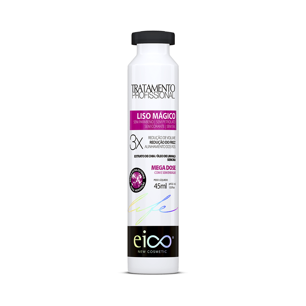 Ampola de Tratamento Eico Life Liso Mágico Mega Dose 45ml