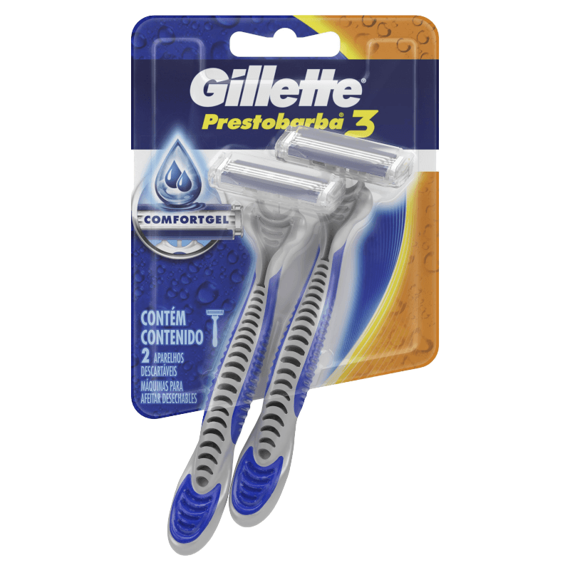 Aparelho De Barbear Gillette Prestobarba 3 - Com 2 Unidades