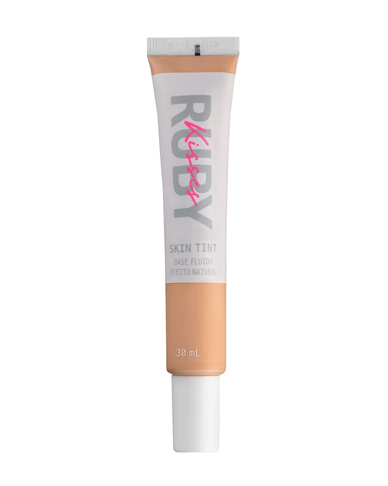 Base Ruby Kisses Fluida Skin Tint Efeito Natural 130 30ml