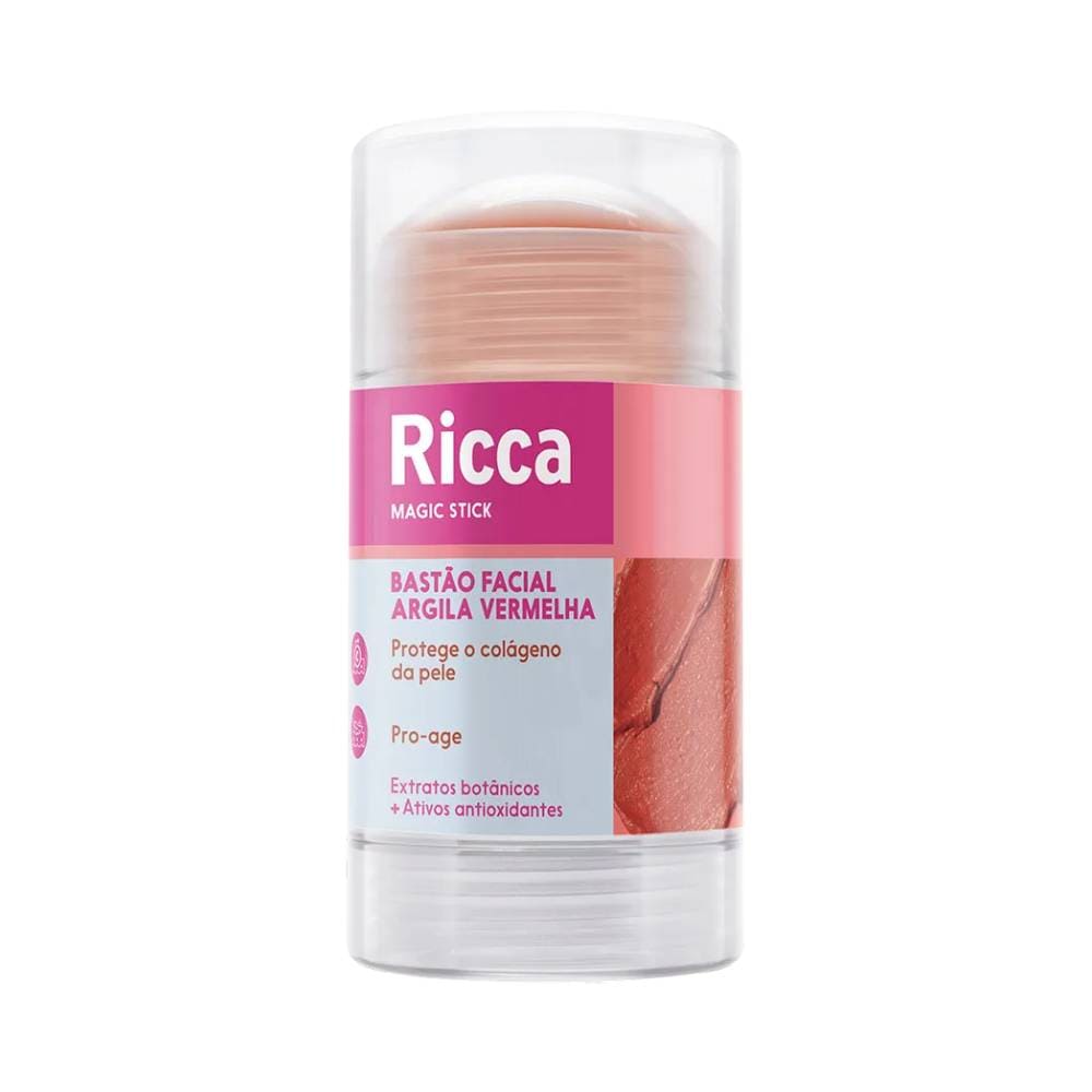 Bastão Facial Ricca Argila Vermelha 3806