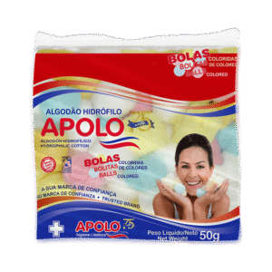Bolas de Algodão Apolo Coloridas 50g