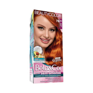 Coloração Beauty Color Bela & Cor Mini sem Amônia 76.44 Ruivo Natural