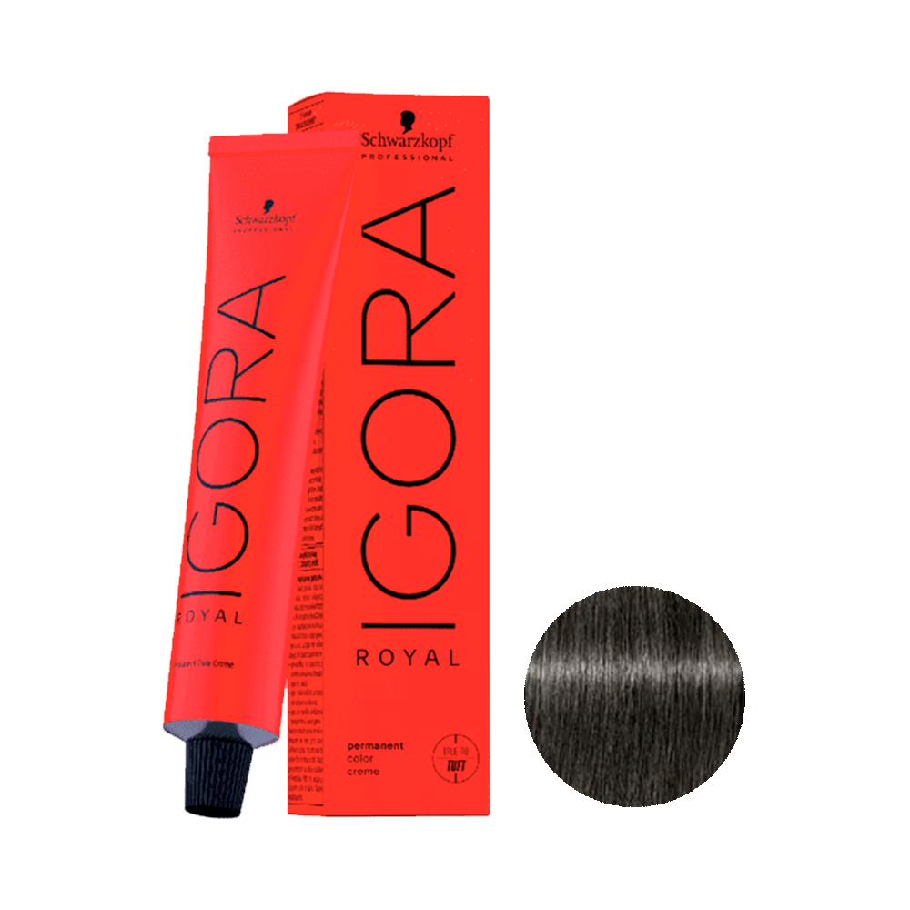 Coloração Igora Royal 6.12 Louro Escuro Cinza Fumê 60g