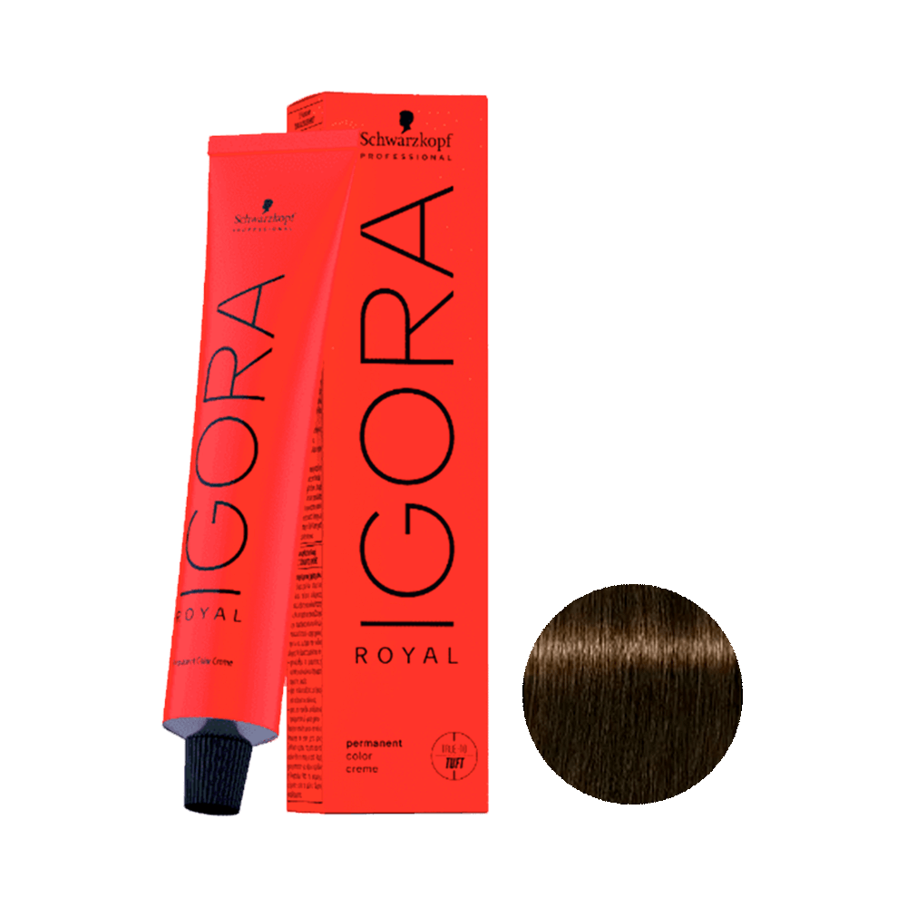 Coloração Igora Royal 6.63 Louro Escuro Marrom Matte 60g
