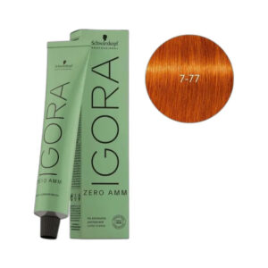 Coloração Igora Zero Amm 7.77 Louro Médio Cobre Extra