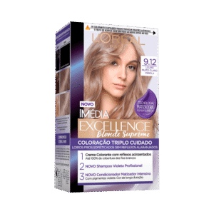 Coloração Imédia Excellence Blonde Supreme 9.12 Louro Muito Claro Pérola