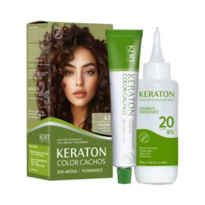 Coloração Keraton Color Cachos 6.7 Louro Escuro Marrom