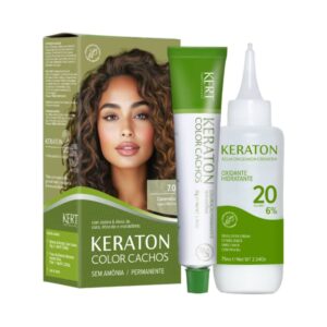 Coloração Keraton Color Cachos 7.0 Louro Médio