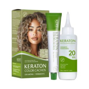 Coloração Keraton Color Cachos 8.1 Louro Claro Cinza