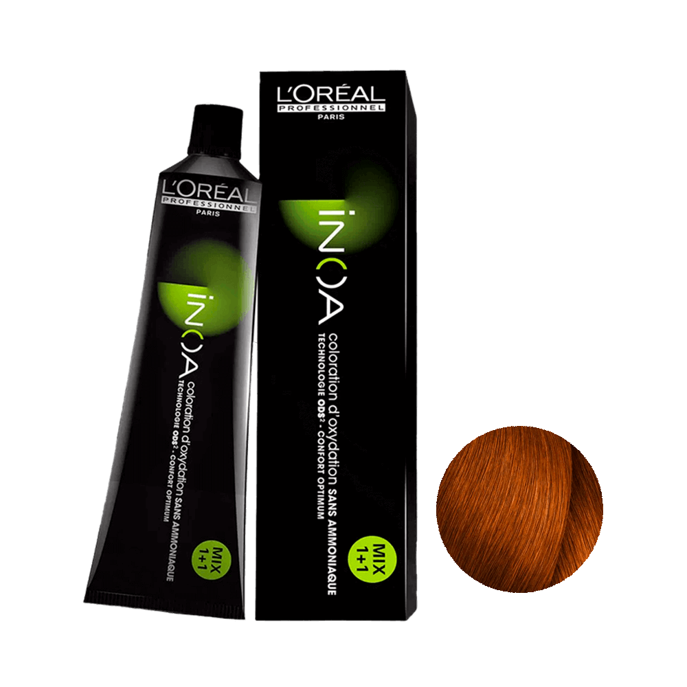 Coloração L'Oréal Professionnel Inoa 6.45 Louro Escuro Acobreado Acajou 60g