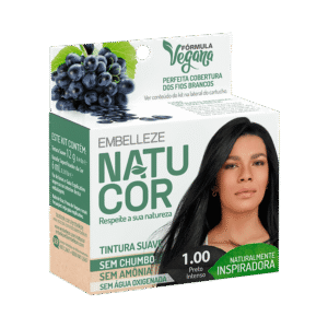 Coloração Natucor 1.00 Uva- Preta Preto Intenso