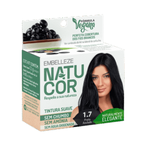Coloração Natucor 1.7 Jamelão Preto Azulado 12g